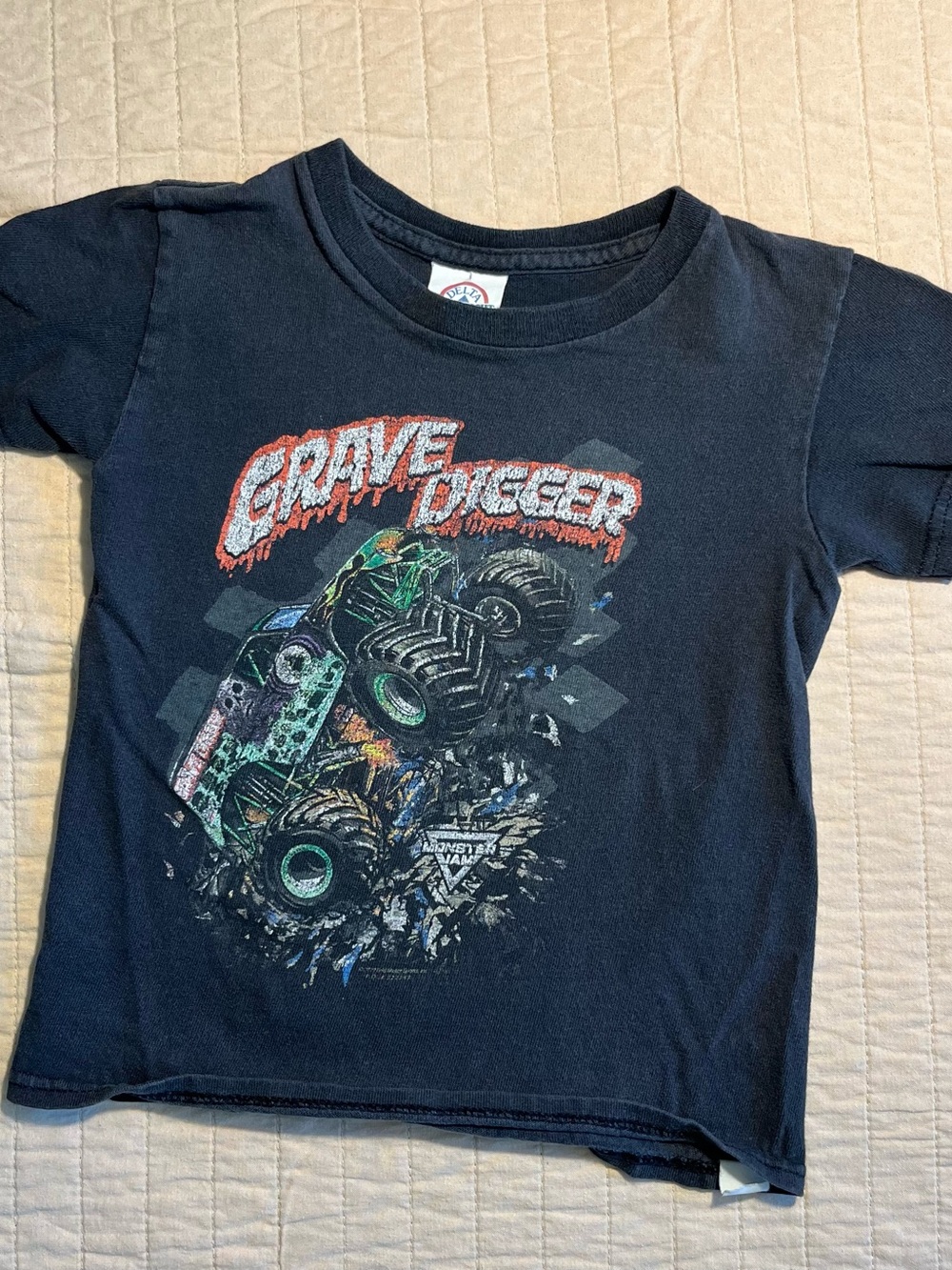Delta Black Grave Digger Monster Truck Graphic Tee